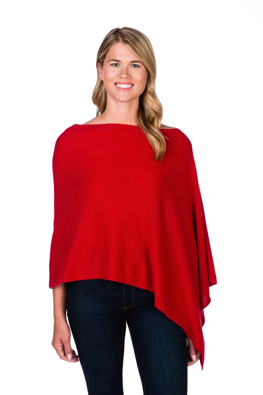 Alashan Cashmere Dress Topper - Crimson