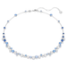 Swarovski Constella Necklace Mixed cuts, Blue, Rhodium plated