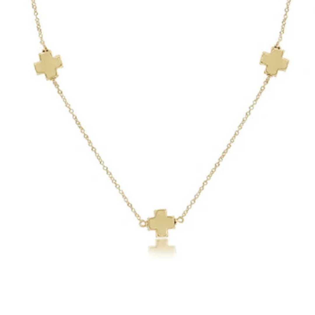 Enewton Gold Simplicity Chain Necklace - Gold Signature Cross