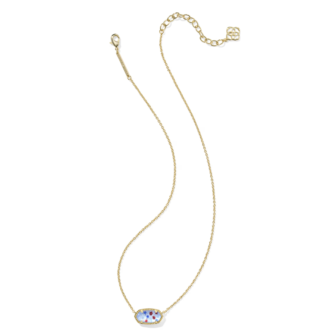 Kendra Scott Elisa Gold Necklace - Red, White, & Blue Star Illusion