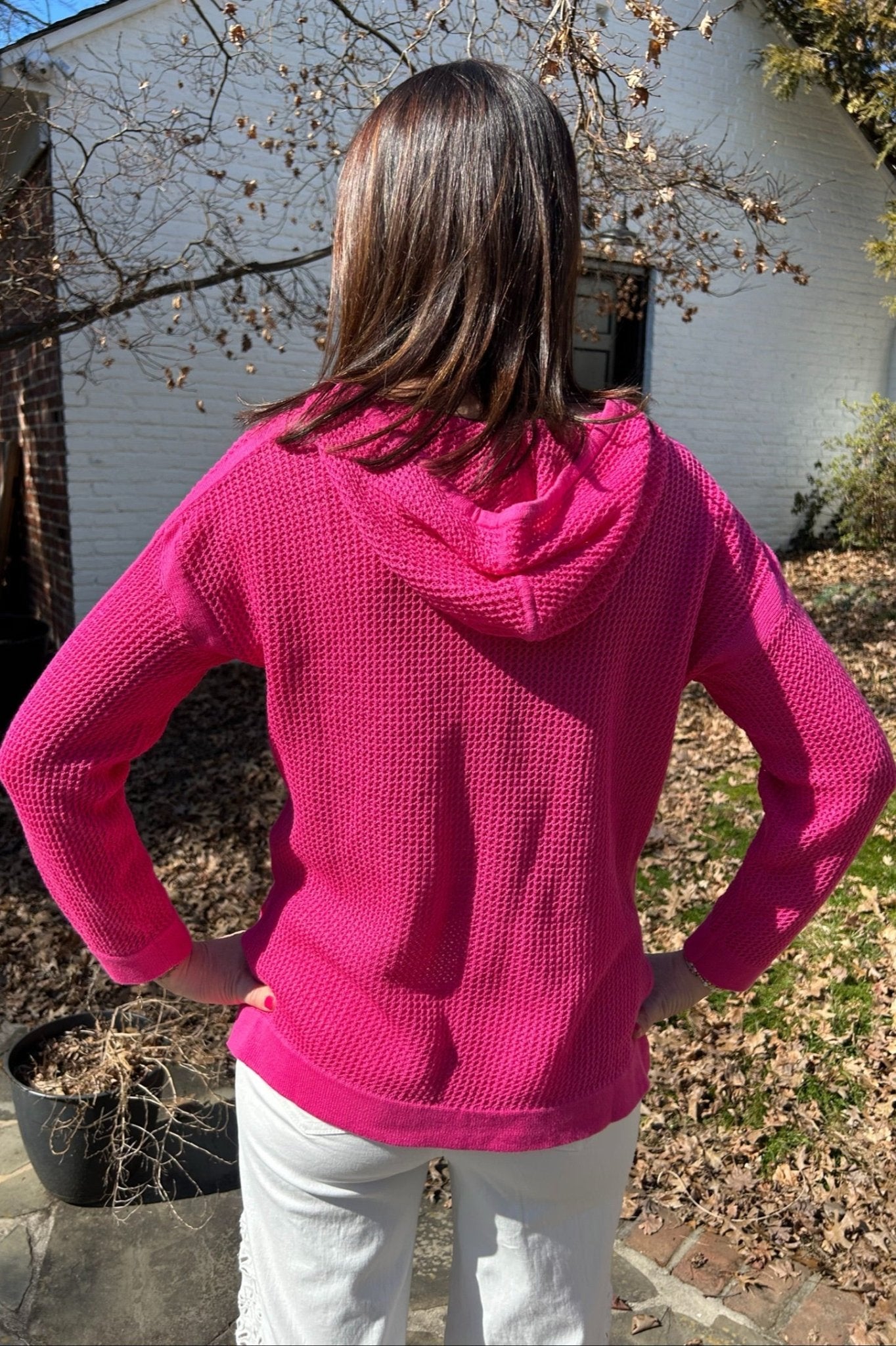 Alashan Seize The Day Mesh Hoodie - Malibu Pink - Alashan Cashmere Co.