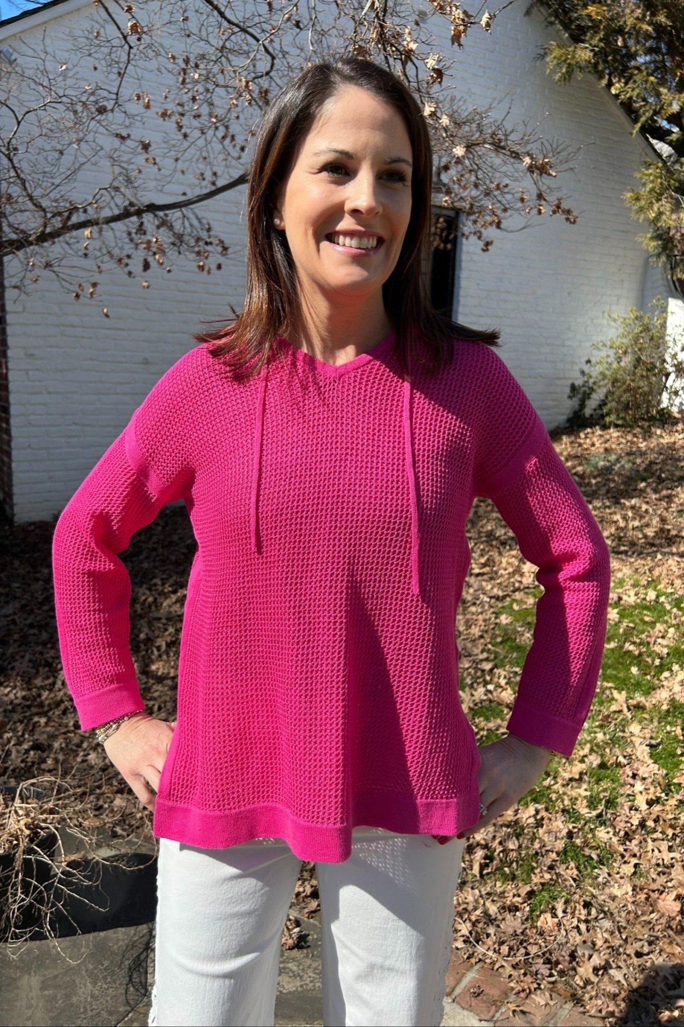 Alashan Seize The Day Mesh Hoodie - Malibu Pink - Alashan Cashmere Co.