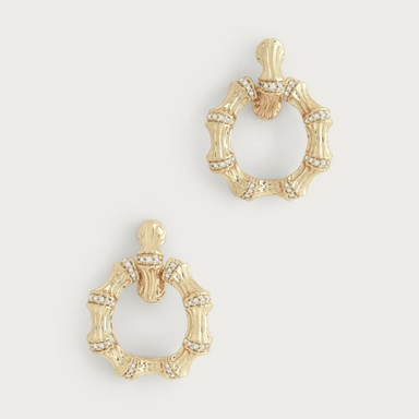 Anabel Aram Bamboo Double Hoop Earrings - Anabel Aram Jewelry