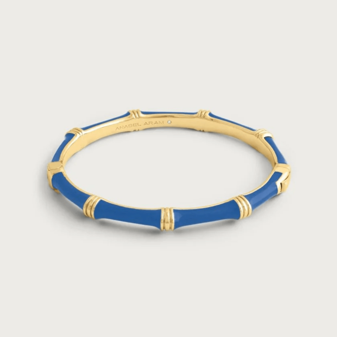 Anabel Aram Bamboo Enameled Hinged Bangle - Anabel Aram Jewelry
