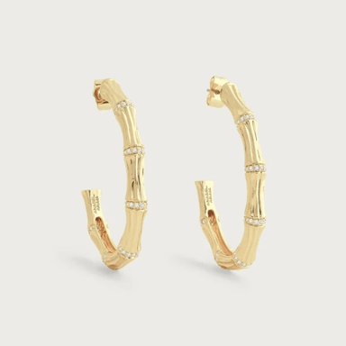 Anabel Aram Bamboo Single Hoop Earrings - Anabel Aram Jewelry