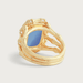 Anabel Aram Bamboo with Stone Ring - Iridescent Swiss Blue - Anabel Aram Jewelry