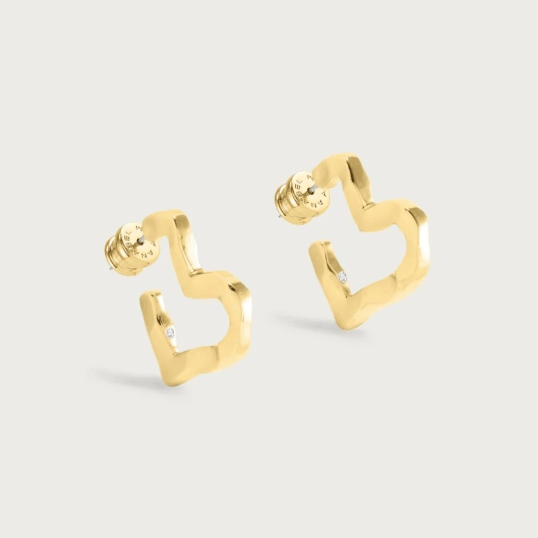 Anabel Aram Heart Hoop Earrings - Anabel Aram Jewelry
