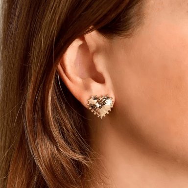 Anabel Aram Heart Stud Earrings - Anabel Aram Jewelry