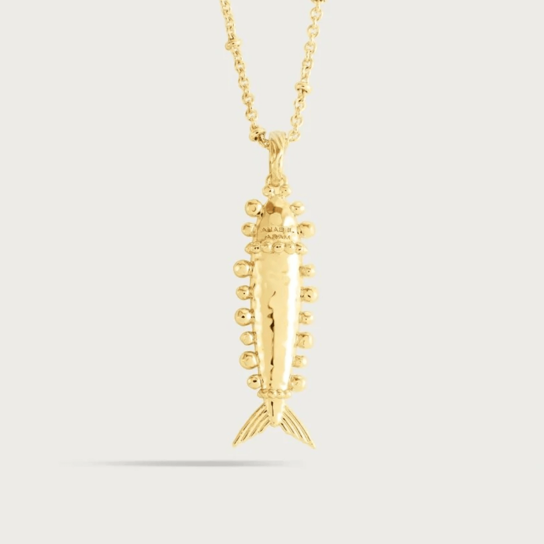 Anabel Aram Milos Long Chain Necklace with Fish Charm - Anabel Aram Jewelry
