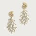 Anabel Aram Shell with Coral Drop Earrings - Anabel Aram Jewelry