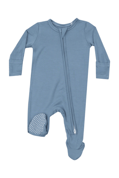Angel Dear 2 Way Zipper Footie - Blue Shadow - Angel Dear