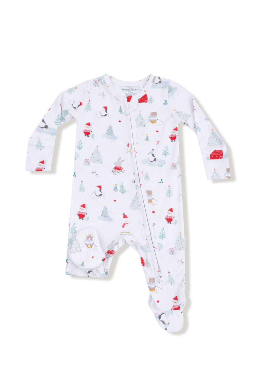 Angel Dear 2 Way Zipper Footie - Santa Ski Friends - Angel Dear