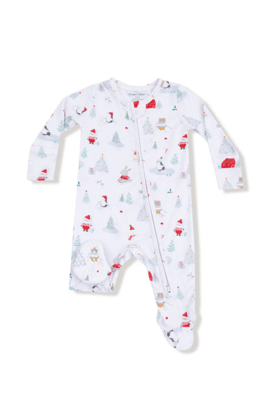 Angel Dear 2 Way Zipper Footie - Santa Ski Friends - Angel Dear