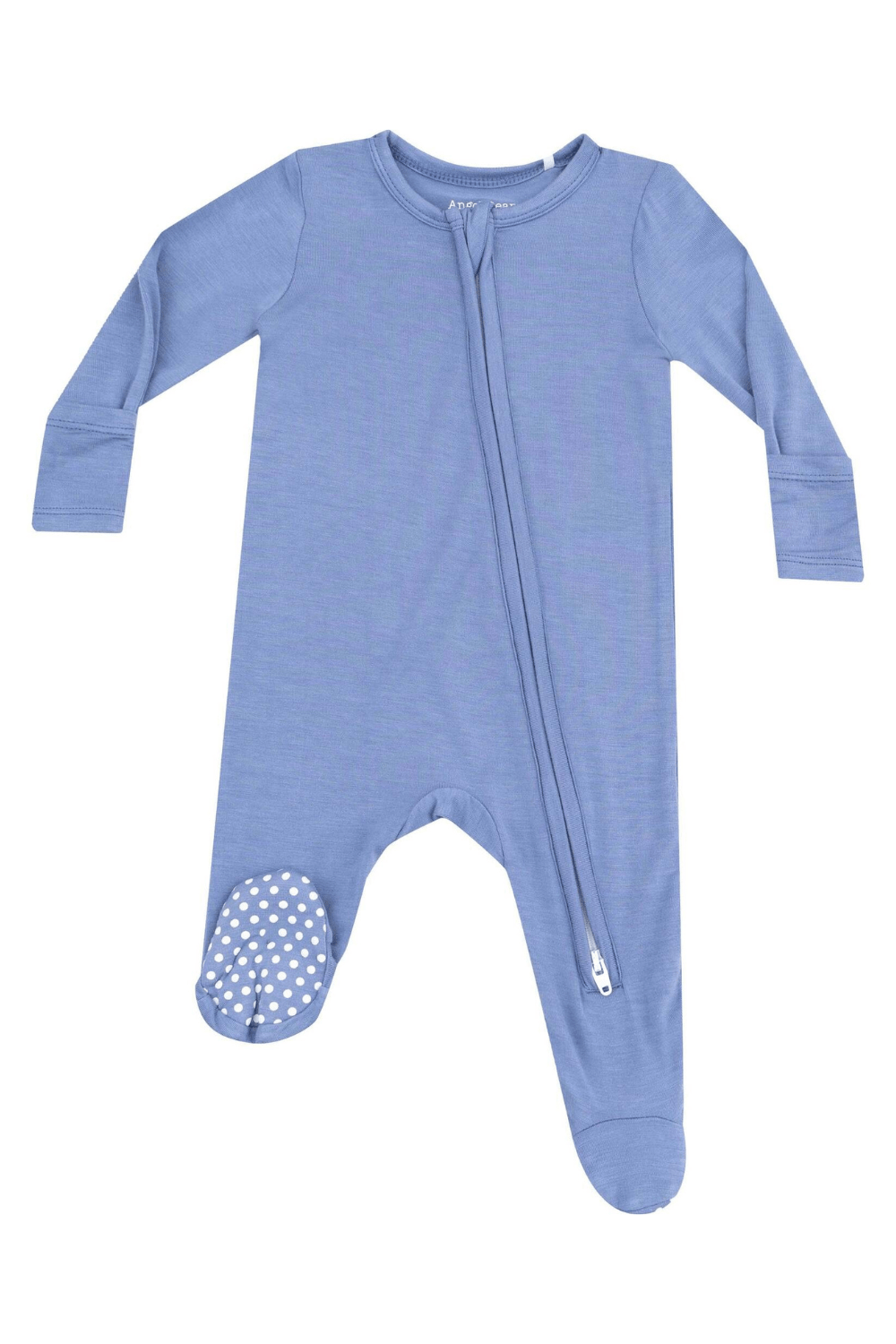 Angel Dear 2 - way Zipper Footie - Solid Country Blue - Angel Dear