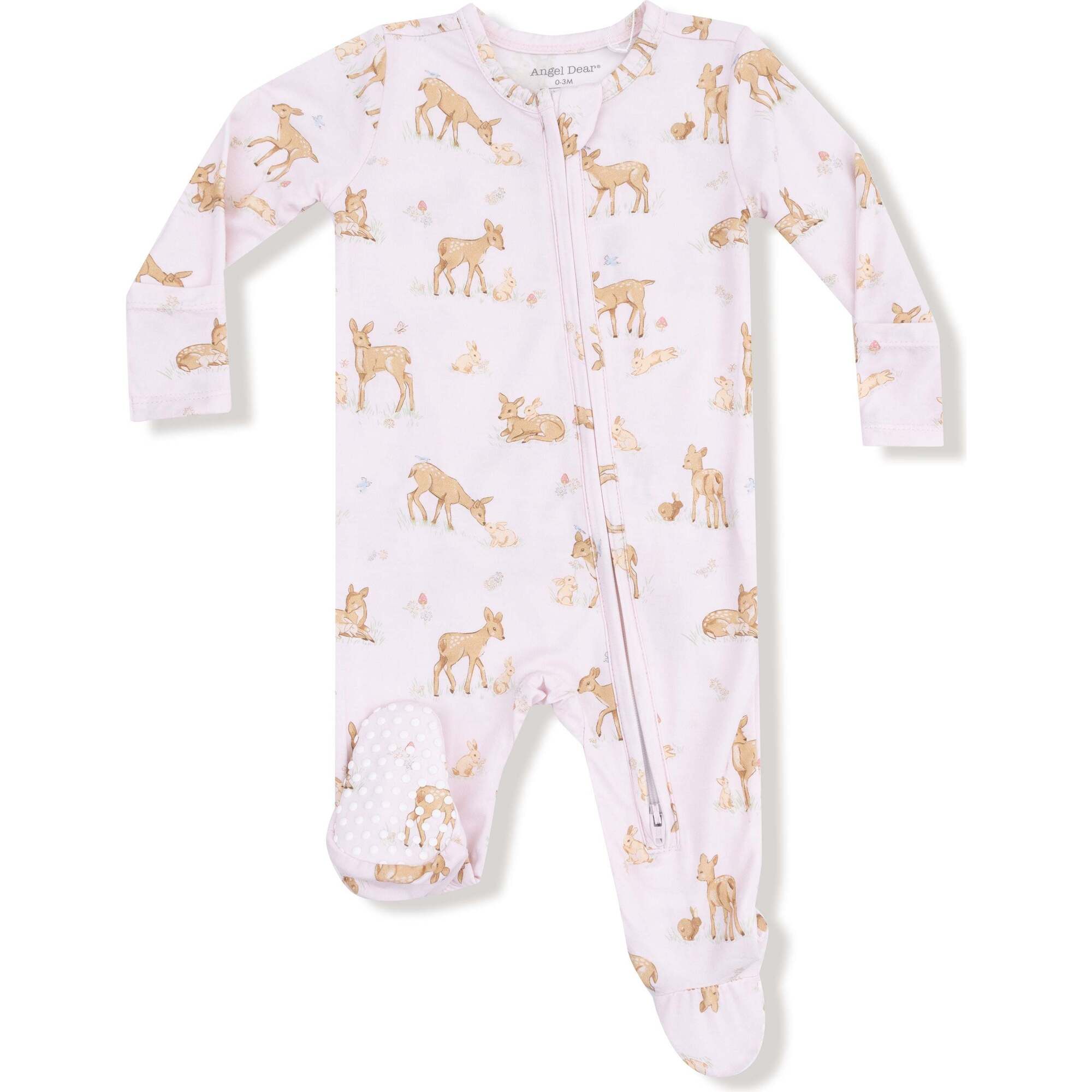 Angel Dear 2 Way Zipper Ruffle Footie - Little Fawn - Angel Dear