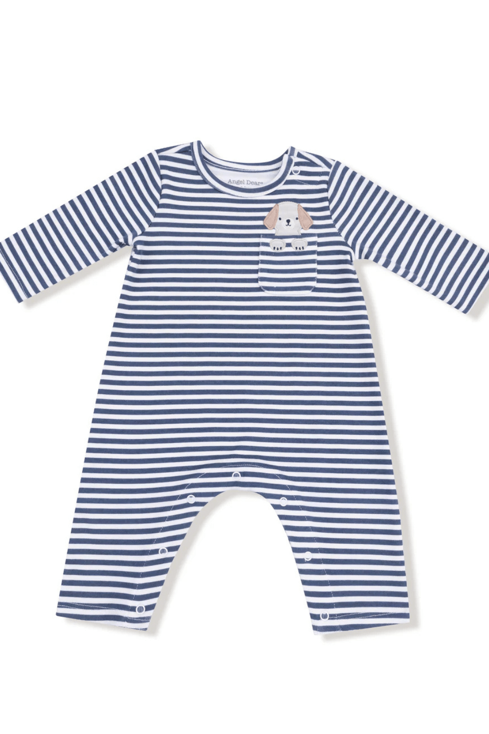 Angel Dear Long Sleeve Snap Shoulder Romper w/ Dog Pocket - Angel Dear