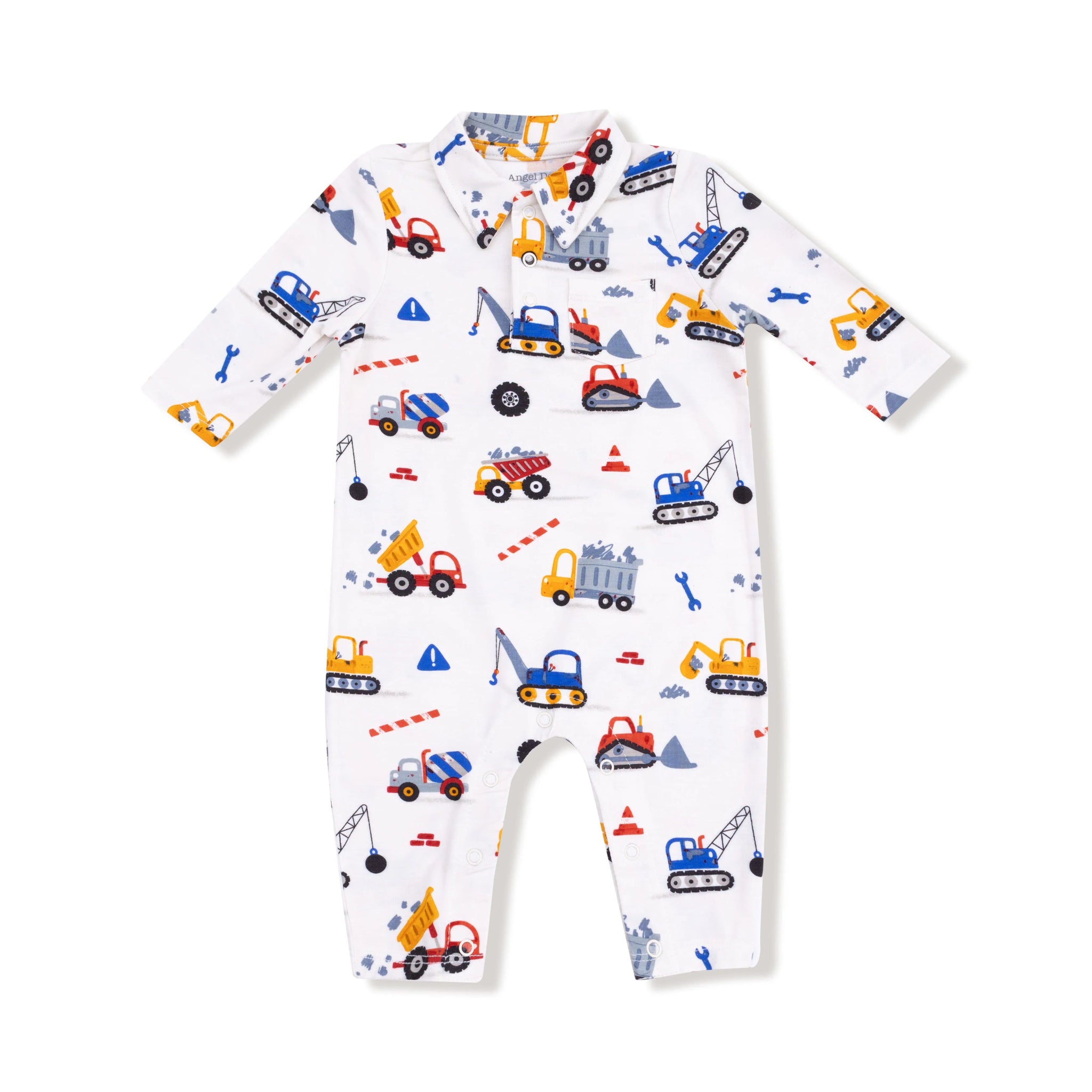 Angel Dear Polo Romper - Crayon Construction - Angel Dear