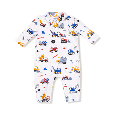 Angel Dear Polo Romper - Crayon Construction - Angel Dear