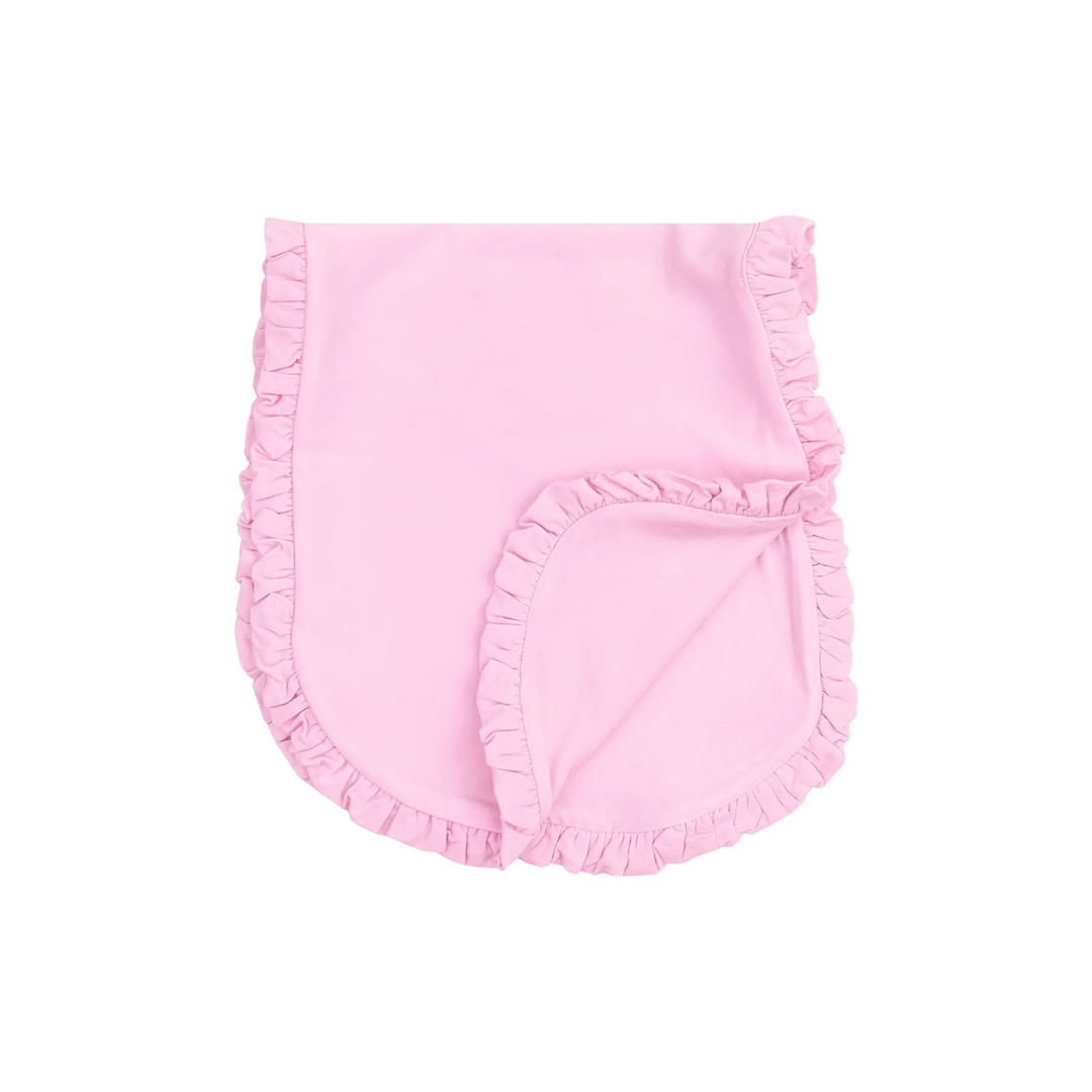 Angel Dear Ruffle Burp Cloth - Stripe Classic Pink - Angel Dear