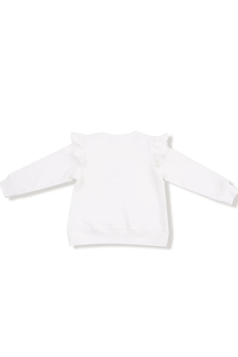 Angel Dear Ruffle Shoulder Sweatshirt - Candy Canes - Angel Dear