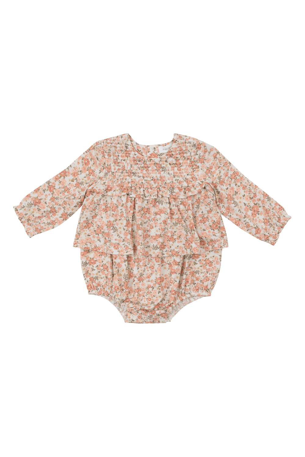 Angel Dear Sweet Rose Calico Long Sleeve Ruffled Bubble with Skirt - Angel Dear