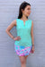 Aryeh Gina Split Neck Sleeveless Top - Mint - Aryeh