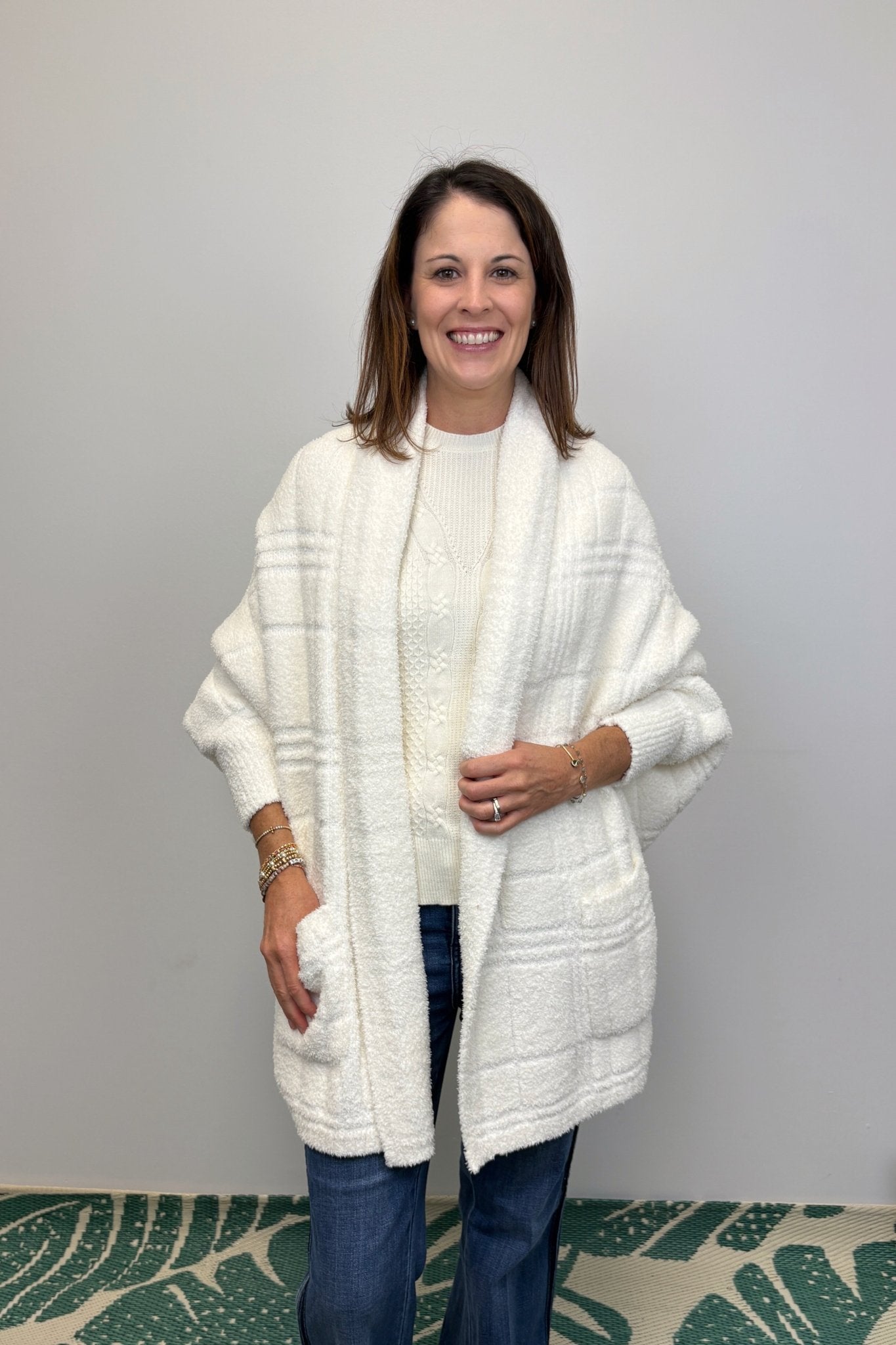 Barefoot Dreams CozyChic Cotton Tonal Blanket Wrap - Barefoot Dreams