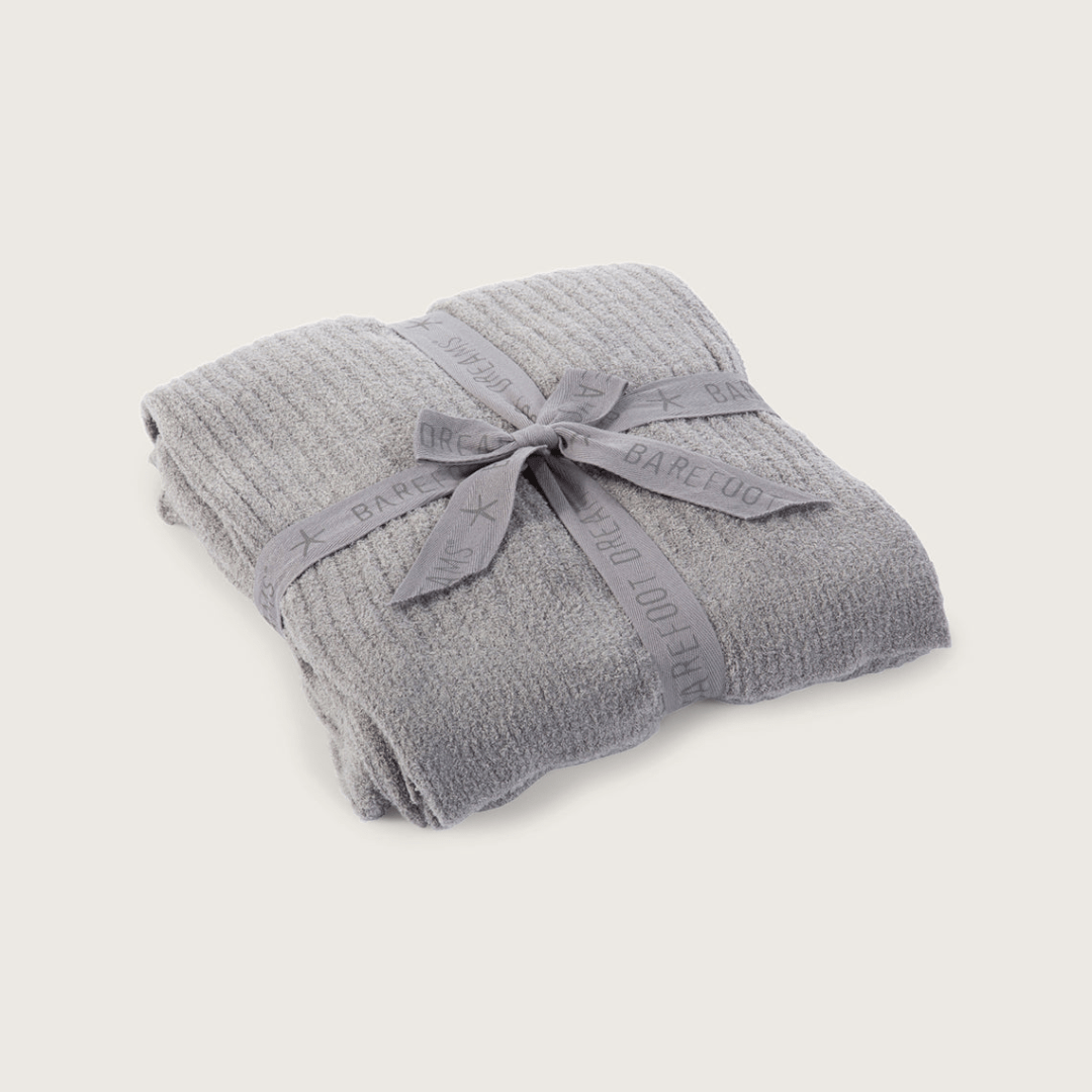 Barefoot Dreams CozyChic Ribbed Throw - Pewter - Barefoot Dreams