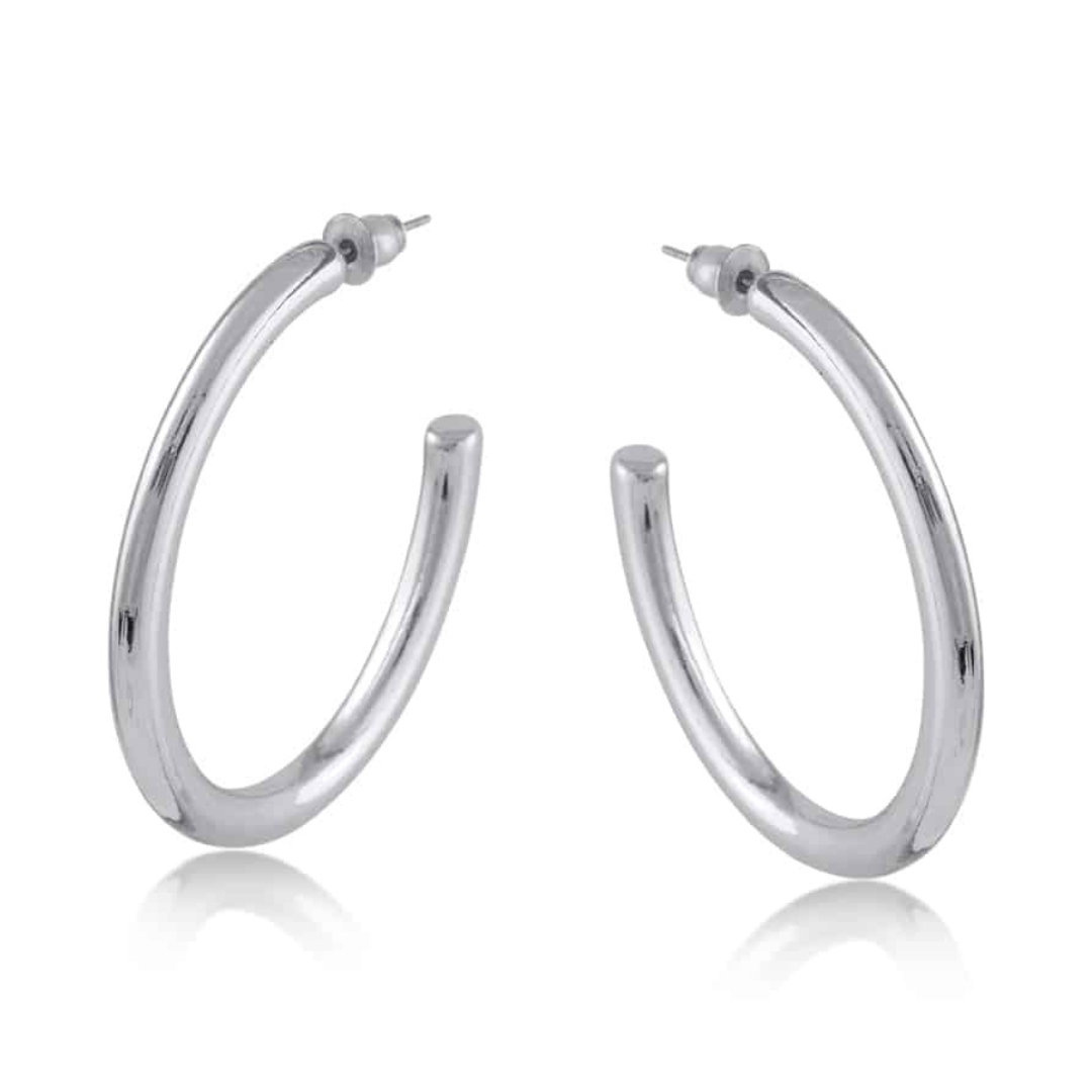 Big Metal London Cassandra Oval Tube Hoop Earrings - Big Metal London
