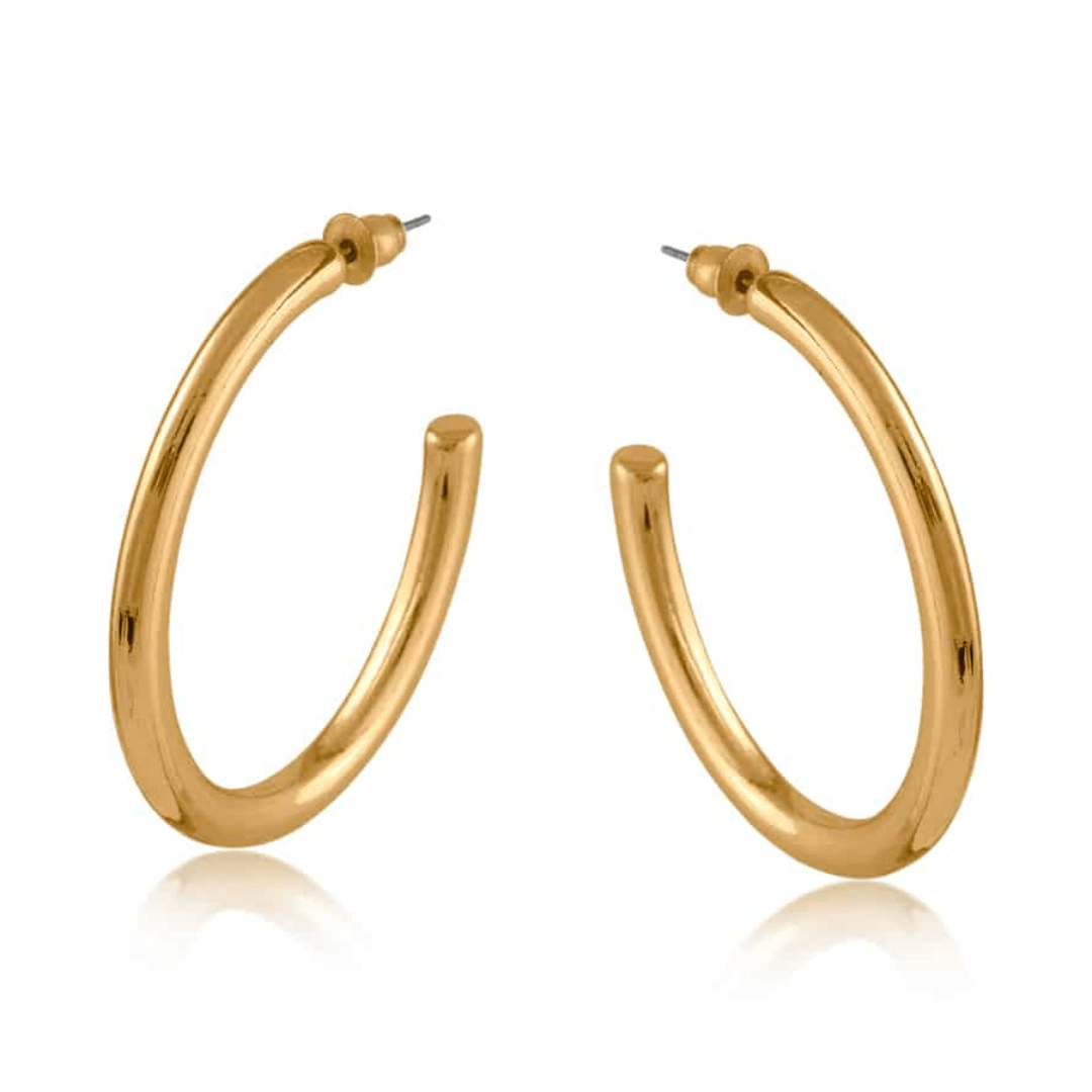 Big Metal London Cassandra Oval Tube Hoop Earrings - Big Metal London
