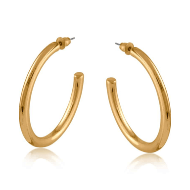 Big Metal London Cassandra Oval Tube Hoop Earrings - Big Metal London