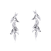 Big Metal London Floral Leaf Dangle Earrings - Big Metal London