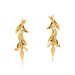 Big Metal London Floral Leaf Dangle Earrings - Big Metal London