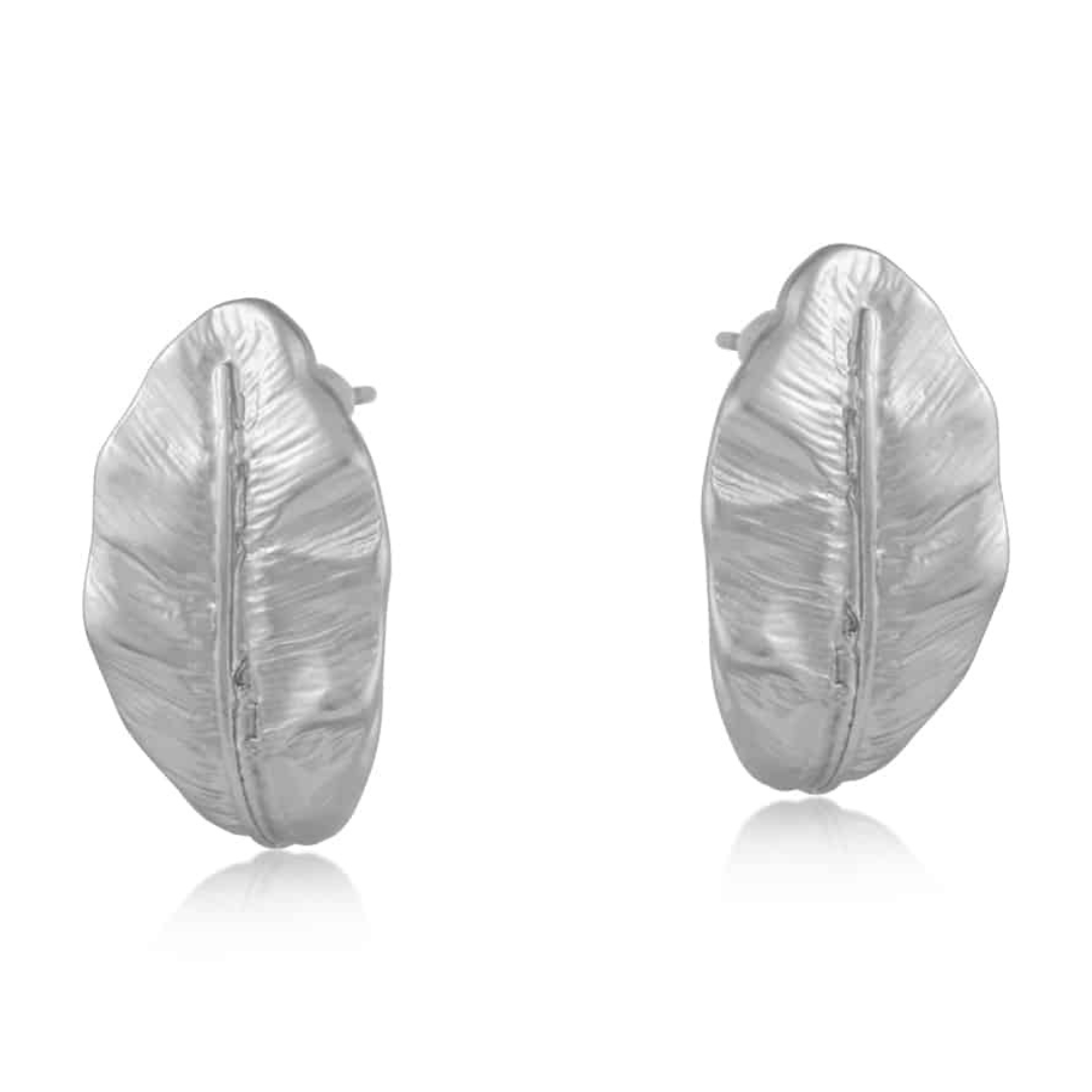 Big Metal London Freya Leaf Earrings - Gold - Big Metal London