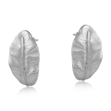 Big Metal London Freya Leaf Earrings - Gold - Big Metal London