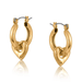 Big Metal London Gemma Heart Drop Hoop Earrings - Big Metal London