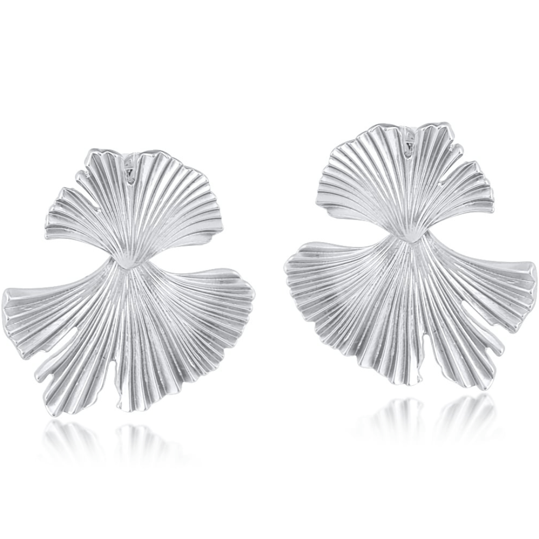 Big Metal London Julia Gynko Leaf Dangle Earrings - Big Metal London