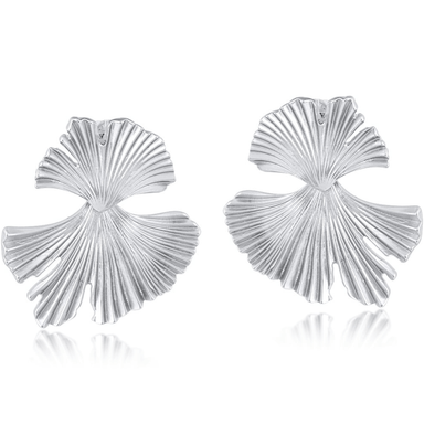 Big Metal London Julia Gynko Leaf Dangle Earrings - Big Metal London