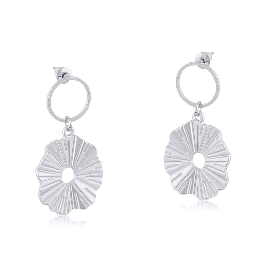 Big Metal London Julia Gynko Leaf Drop Earrings - Big Metal London