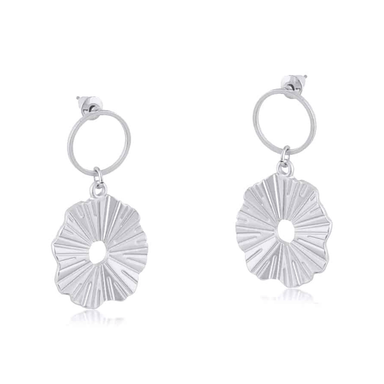 Big Metal London Julia Gynko Leaf Drop Earrings - Big Metal London