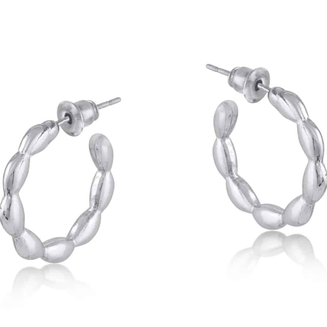 Big Metal London Layla Dotted Hoop Earrings - Big Metal London