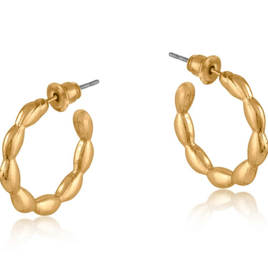 Big Metal London Layla Dotted Hoop Earrings - Big Metal London