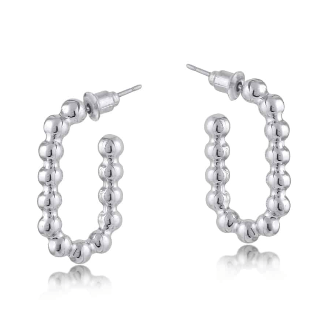 Big Metal London Layla Dotted Oval Shape Earrings - Big Metal London