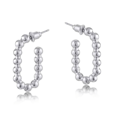 Big Metal London Layla Dotted Oval Shape Earrings - Big Metal London