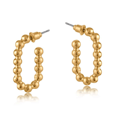 Big Metal London Layla Dotted Oval Shape Earrings - Big Metal London