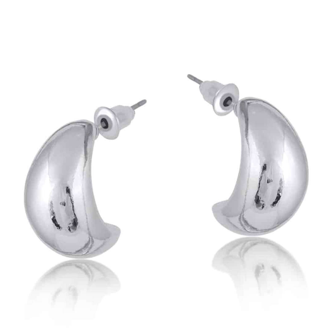 Big Metal London Rose Organic Shape Petal Earrings - Big Metal London