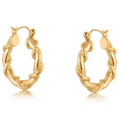 Big Metal London Simona Rope Hoop Earrings - Big Metal London