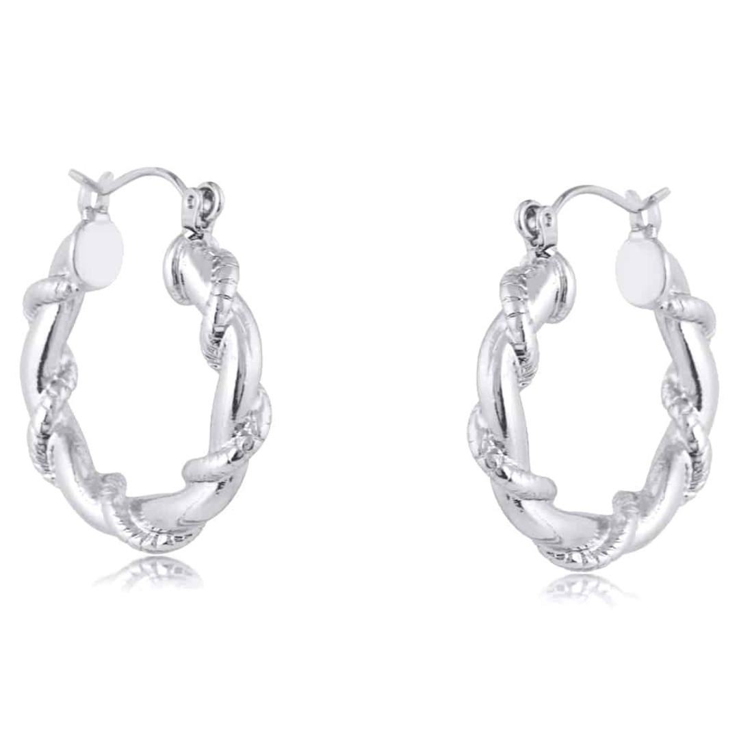 Big Metal London Simona Rope Hoop Earrings - Big Metal London