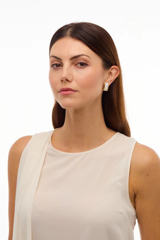 Brackish Smith Town Rectangle Stud Earrings - Brackish