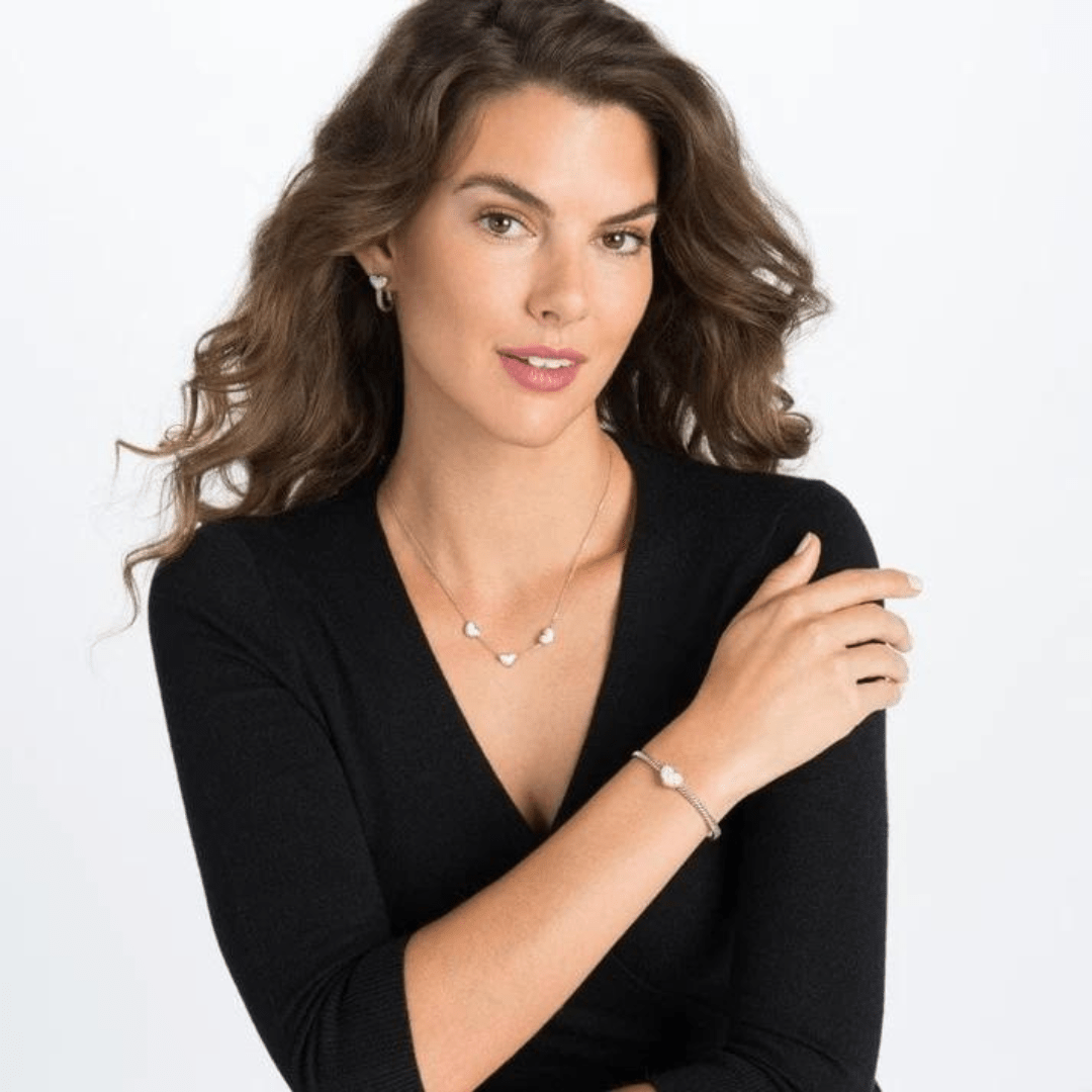 Brighton Celestia Heart Hinged Bangle Bracelet - Brighton